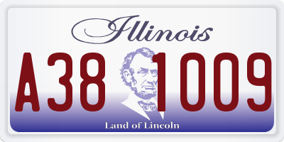 IL license plate A381009