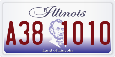 IL license plate A381010