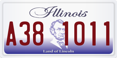 IL license plate A381011
