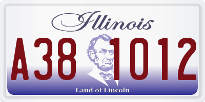 IL license plate A381012
