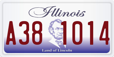 IL license plate A381014