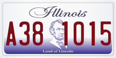 IL license plate A381015