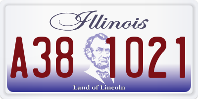 IL license plate A381021