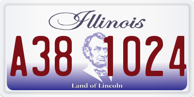 IL license plate A381024