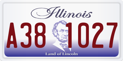 IL license plate A381027