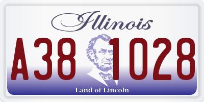 IL license plate A381028