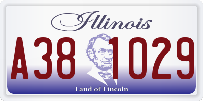 IL license plate A381029