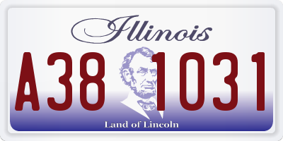 IL license plate A381031