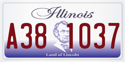 IL license plate A381037