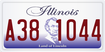 IL license plate A381044