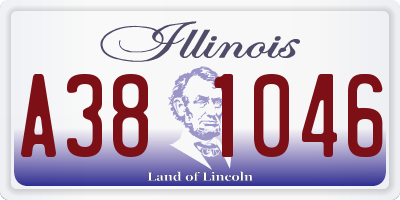 IL license plate A381046