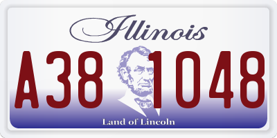 IL license plate A381048
