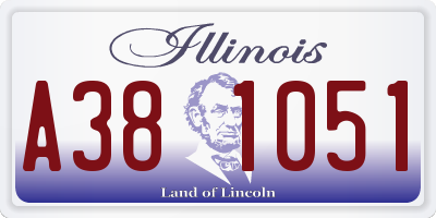 IL license plate A381051