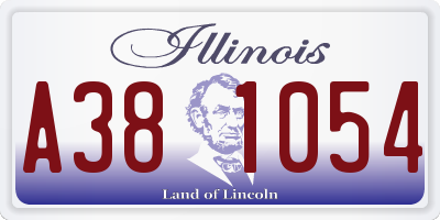 IL license plate A381054
