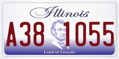IL license plate A381055