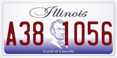 IL license plate A381056