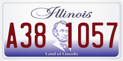 IL license plate A381057