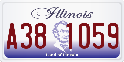 IL license plate A381059