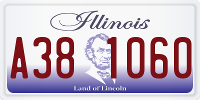 IL license plate A381060