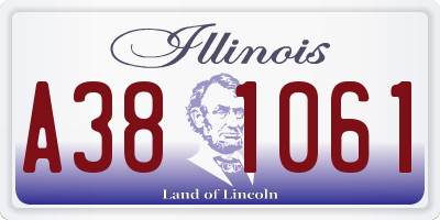IL license plate A381061