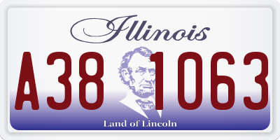 IL license plate A381063