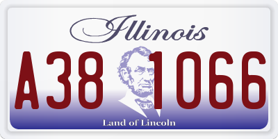 IL license plate A381066