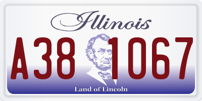 IL license plate A381067