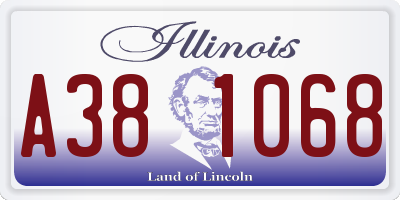 IL license plate A381068