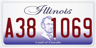 IL license plate A381069