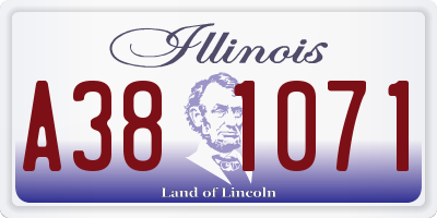 IL license plate A381071