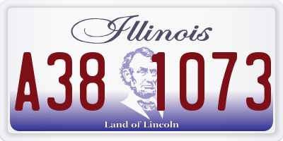 IL license plate A381073