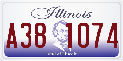 IL license plate A381074