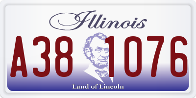 IL license plate A381076