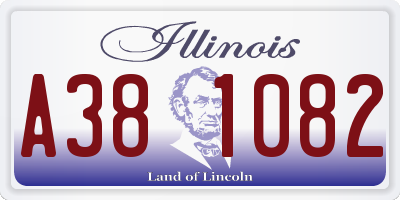 IL license plate A381082