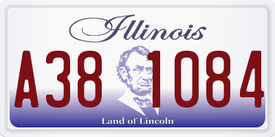 IL license plate A381084