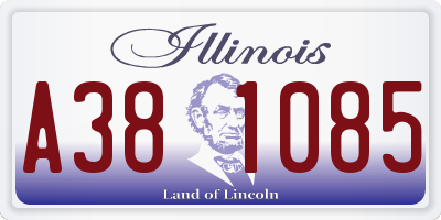 IL license plate A381085