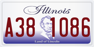 IL license plate A381086