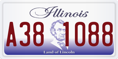 IL license plate A381088