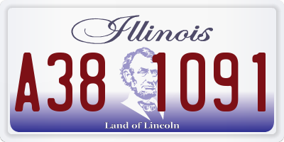 IL license plate A381091