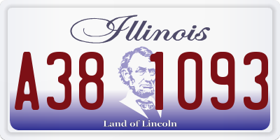 IL license plate A381093