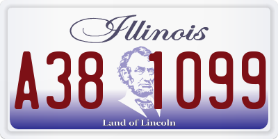 IL license plate A381099