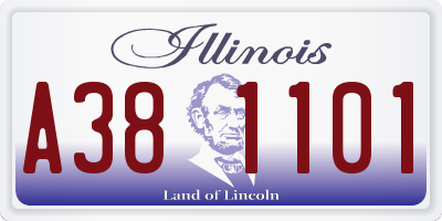 IL license plate A381101