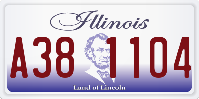IL license plate A381104