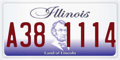 IL license plate A381114