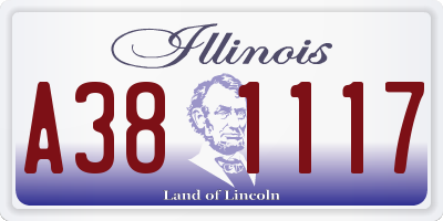 IL license plate A381117