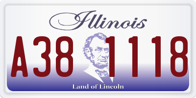 IL license plate A381118