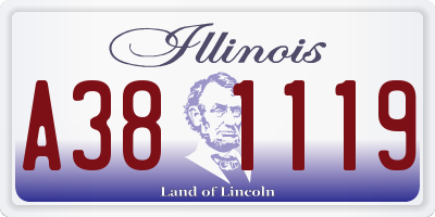 IL license plate A381119