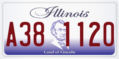 IL license plate A381120