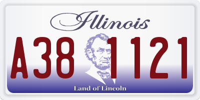 IL license plate A381121