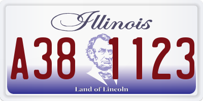 IL license plate A381123